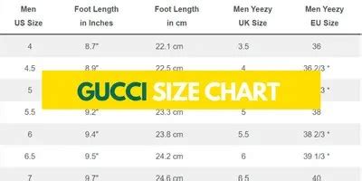 gucci men's sizing chart|gucci size conversion chart.